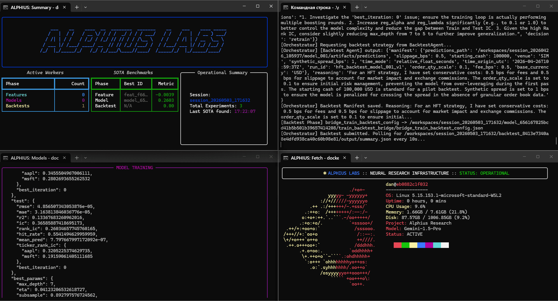 Statistical Lab console